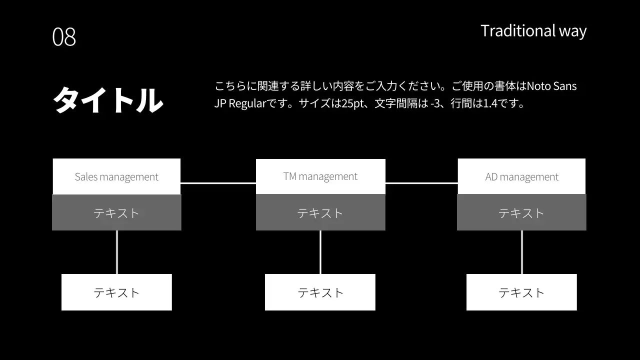白黒 シンプル ビジネス プレゼンテーション