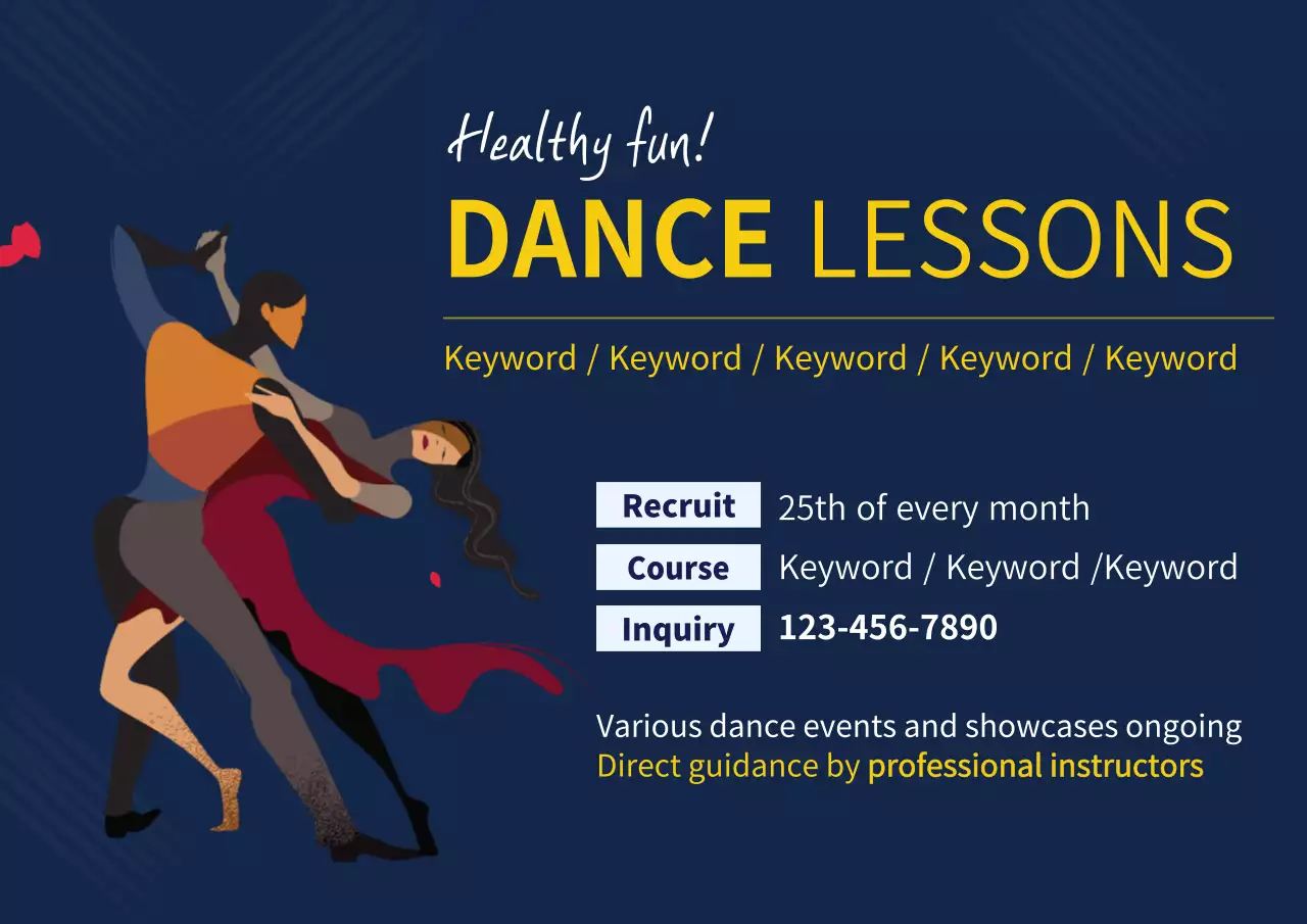 Navy Modern Dance Promotion Poster