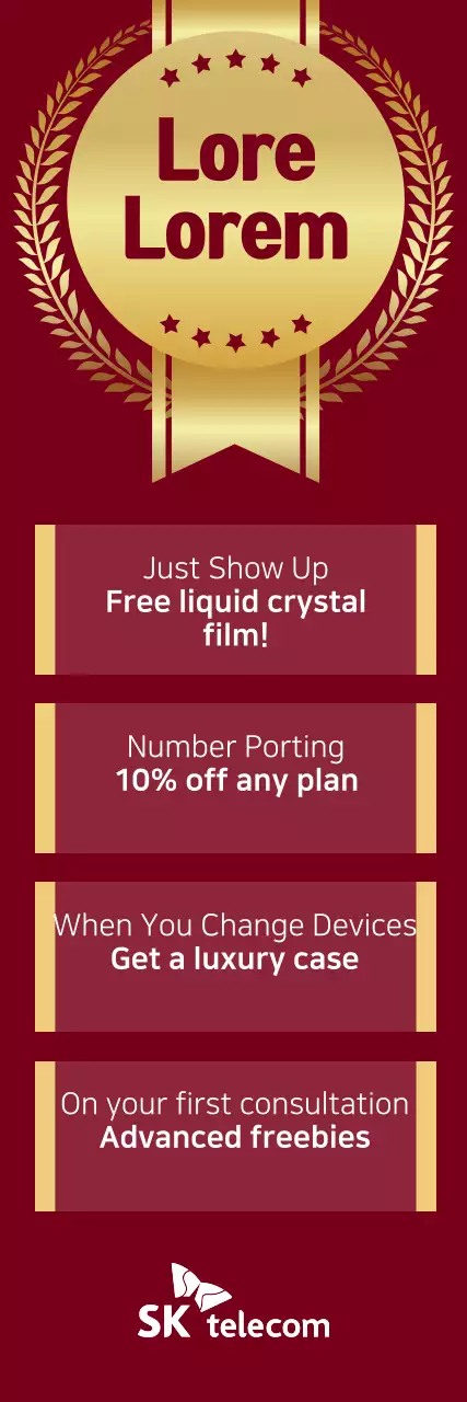 Banner de promoção para celular Maroon Classic
