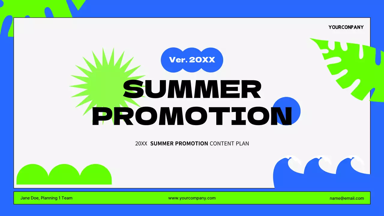 Blue Trendy Summer Promotion Presentation
