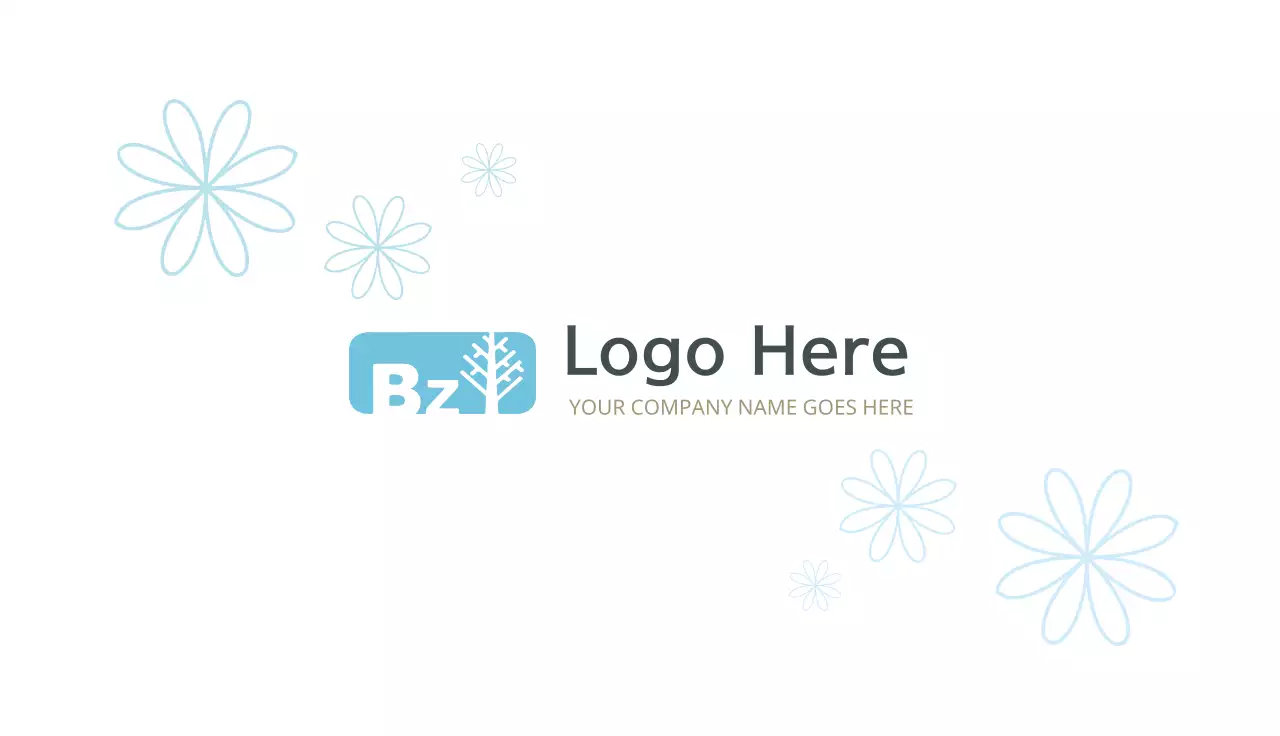 Blue Clean Business Card