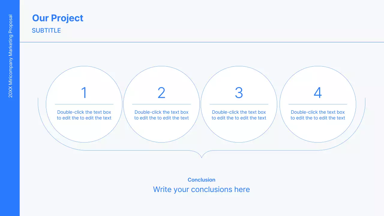 Business concept kit with blue, minimalist and simple lines