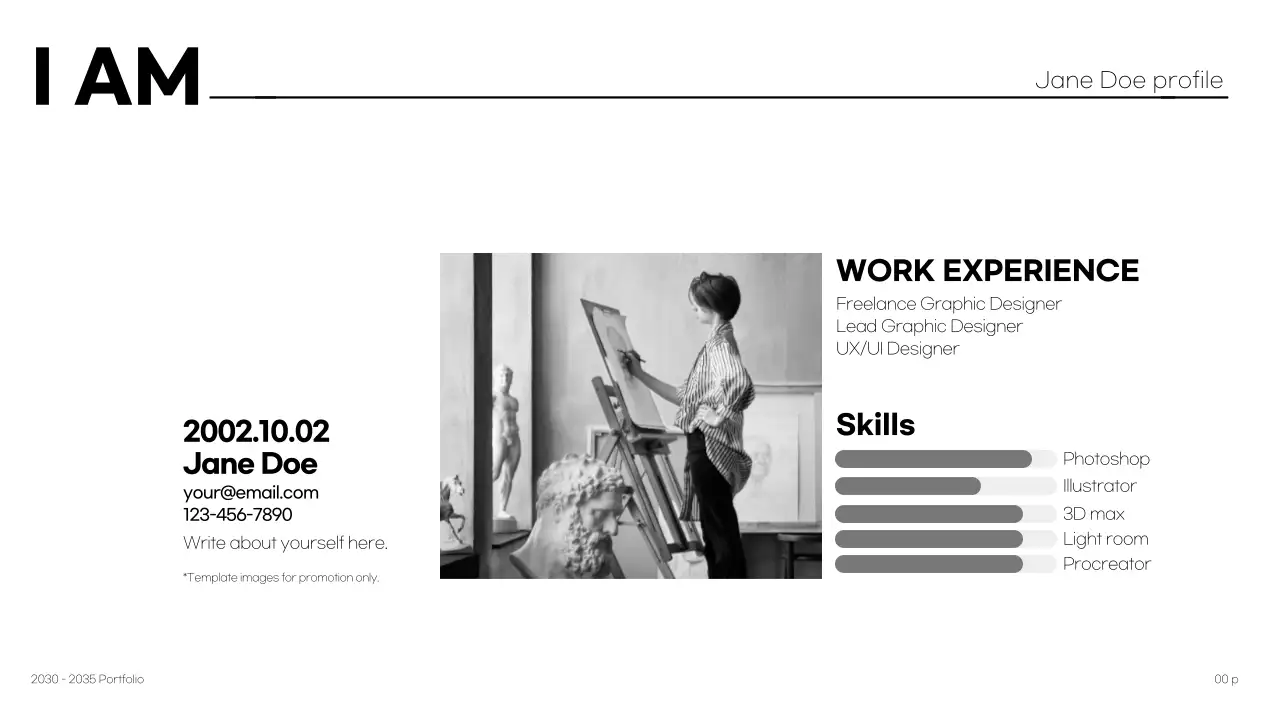 Black Minimal Design Portfolio Presentation