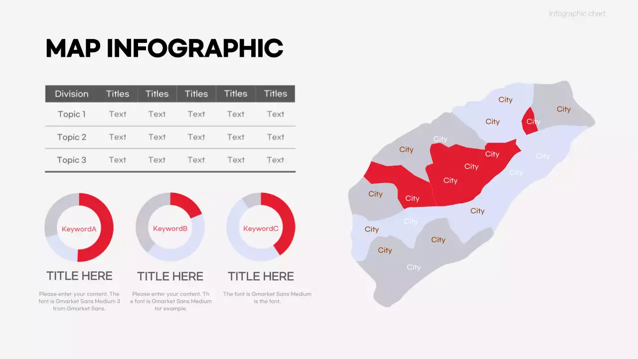 Grey Minimal Map Analytics Infographic