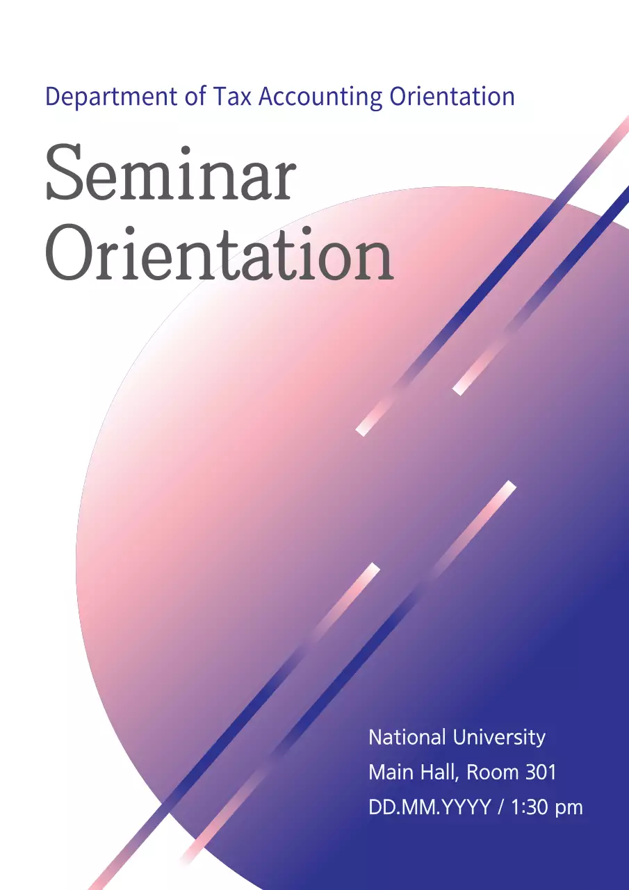 Purple Modern Seminar Announcement Poster