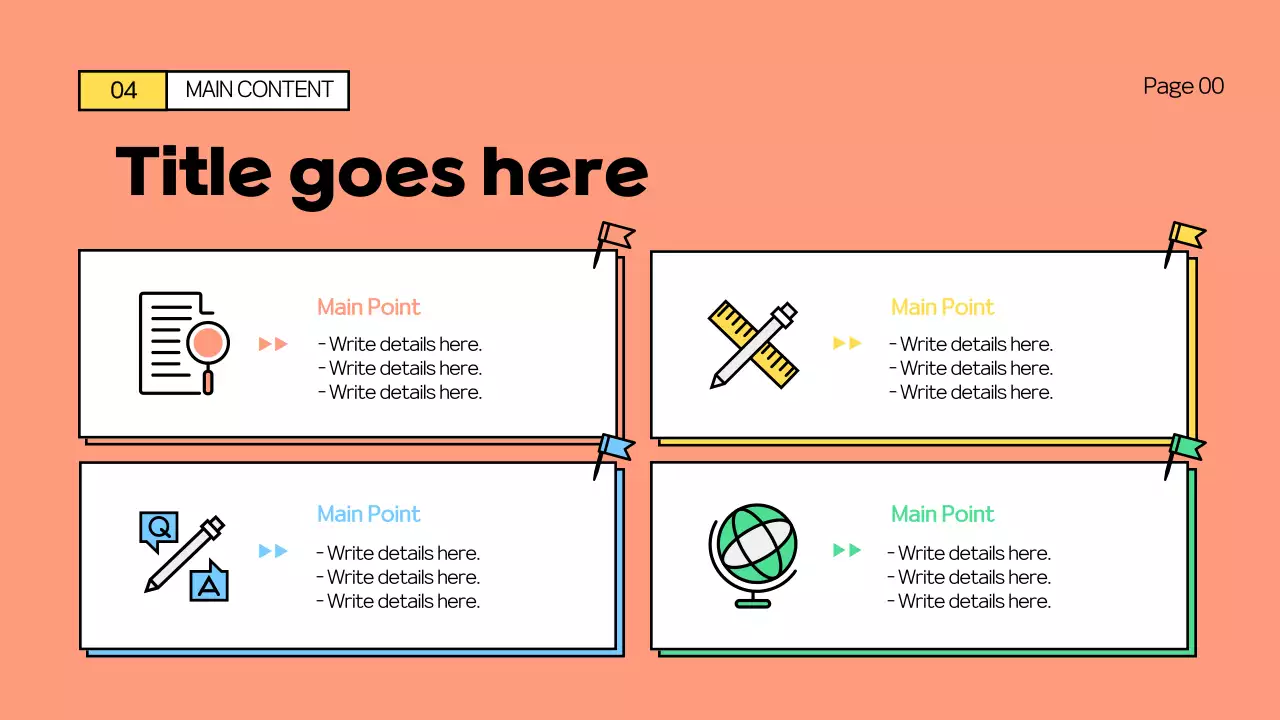 초록색과 노랑색의 학교 수업 테마