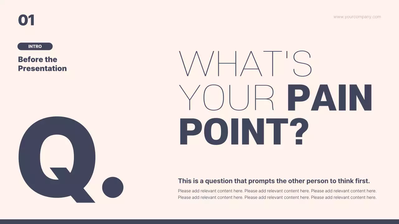 남색과 베이지색의 심플한 비즈니스 제안서