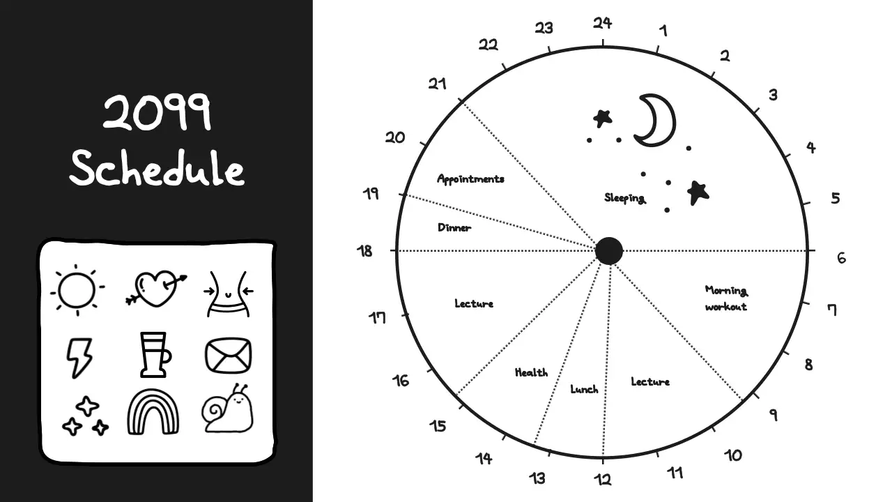 Black Minimal Diary Planner Presentation