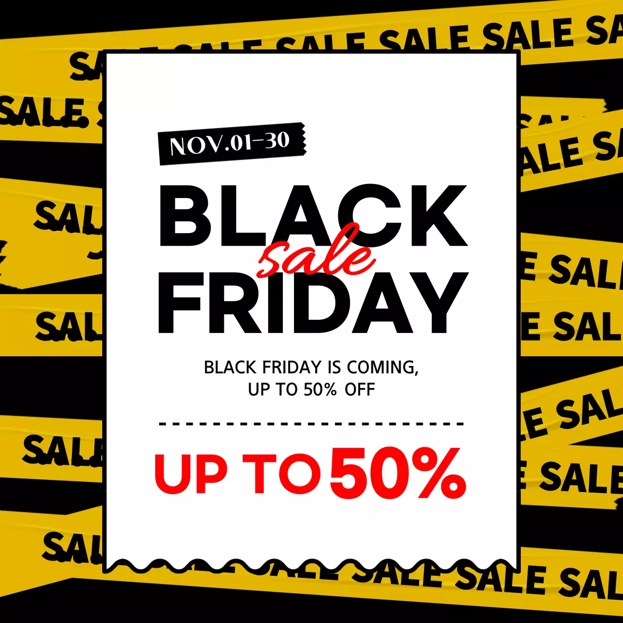Black Friday in black and yellow