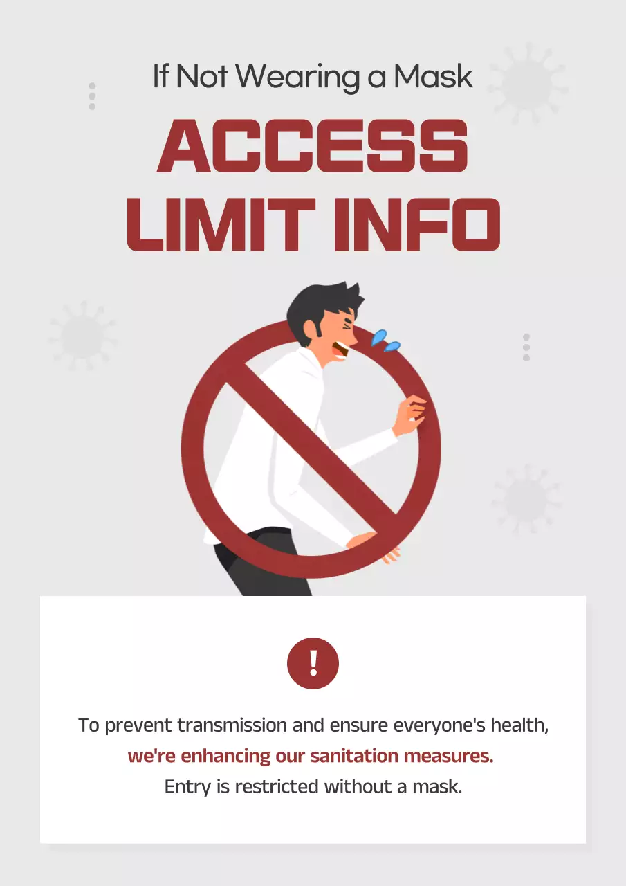 Grey Modern Health Notice Poster