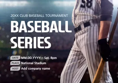 Grey Classic Baseball Event Poster