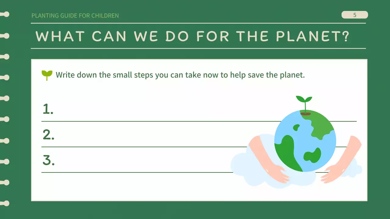 Green Illustrated Arbor Day Activity Sheet