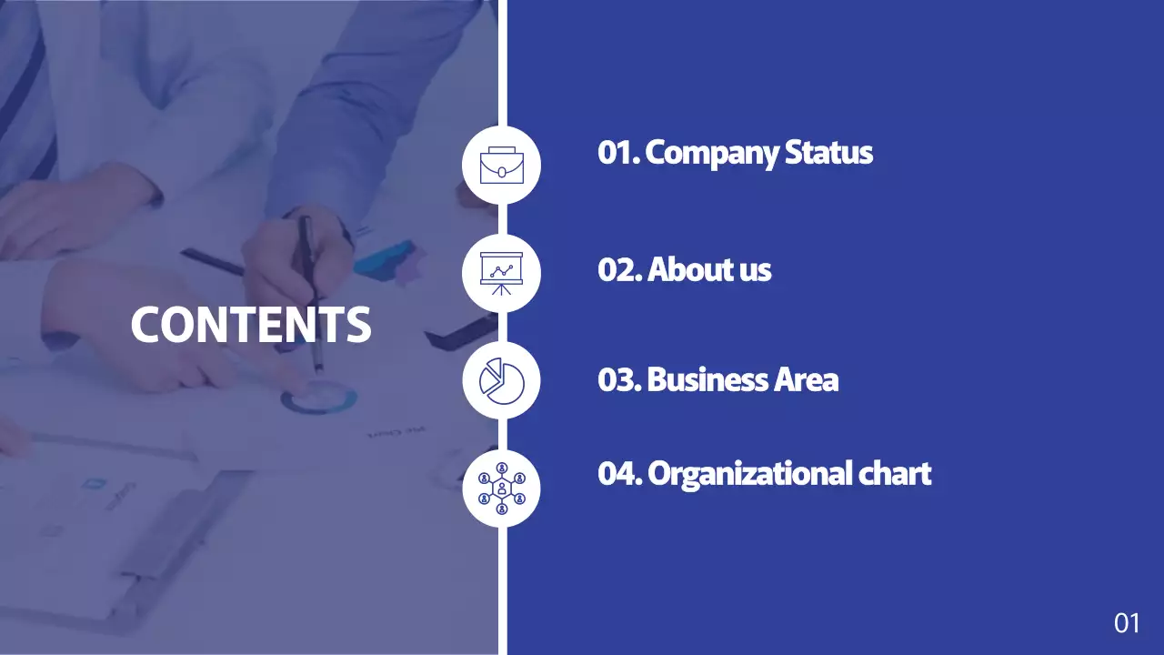 Presentasi Dokumen Profil Perusahaan Profesional Biru