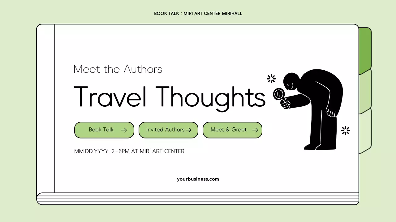 Green Minimal Book Event Guide Presentation