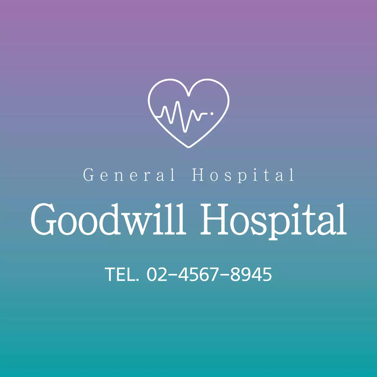 Spanduk Promosi Rumah Sakit Minimal Ungu