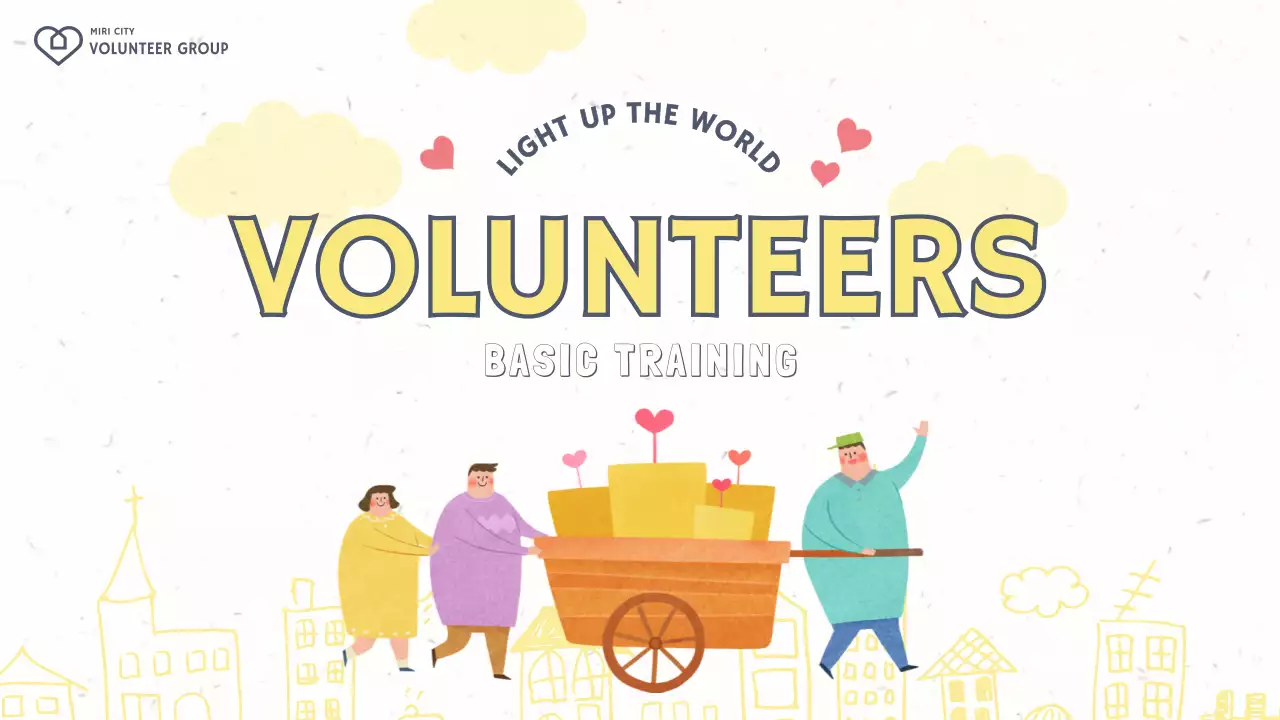 Yellow Simple Volunteer Training Guide Presentation
