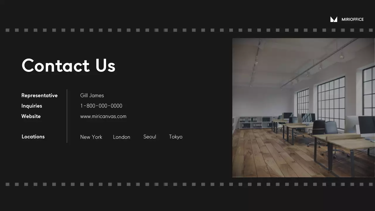 Monotone simple film concept shared office proposal