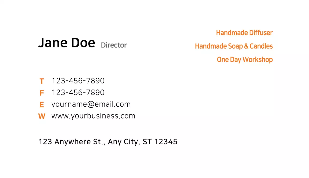 Yellow Tropical Workshop Promotion Business Card