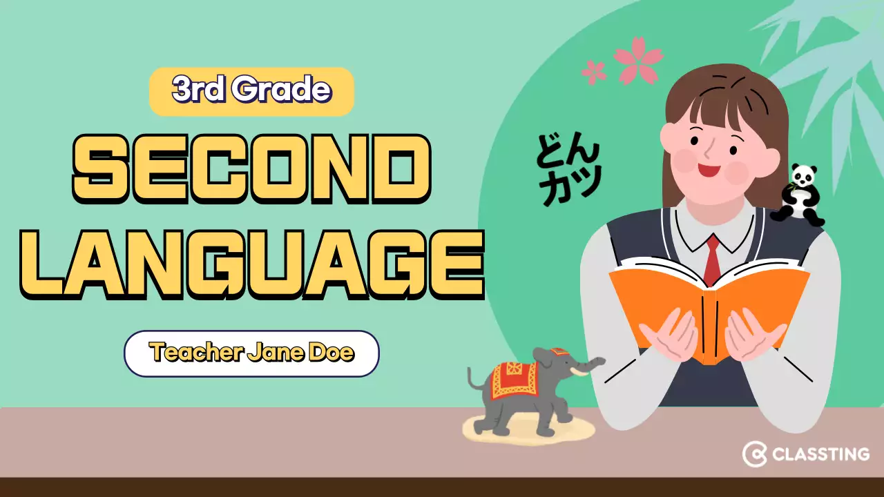 Yellow Simple English Class YouTube Thumbnail