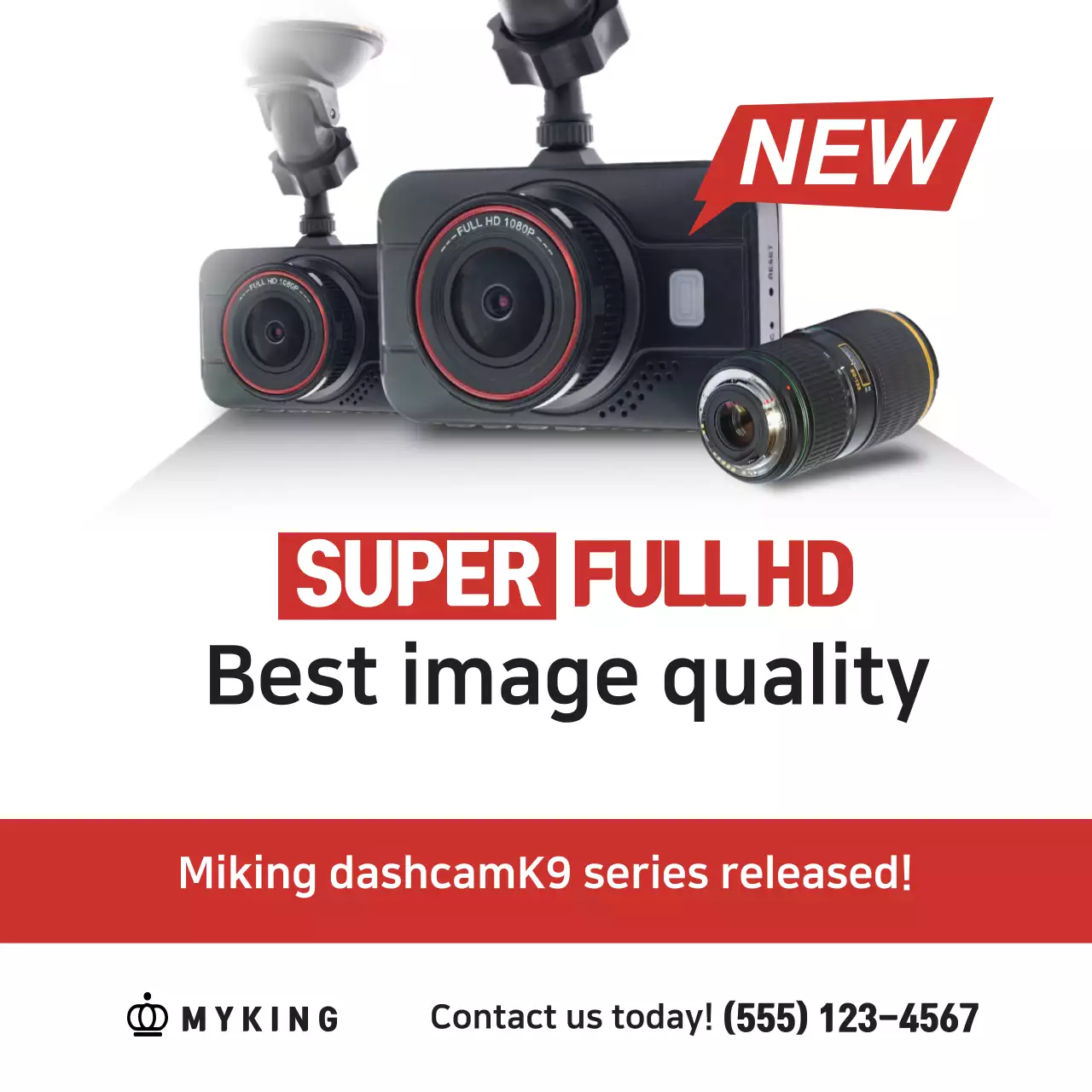 Red Modern Dashcam Promotion Banner