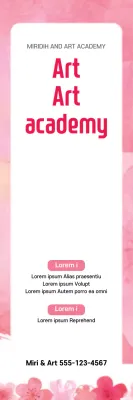 Banner de promoção de arte elegante rosa