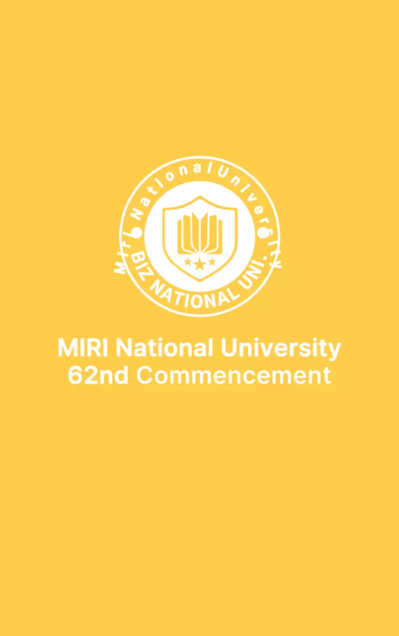 Merchandise peringatan universitas dengan ilustrasi orang bebas berwarna kuning