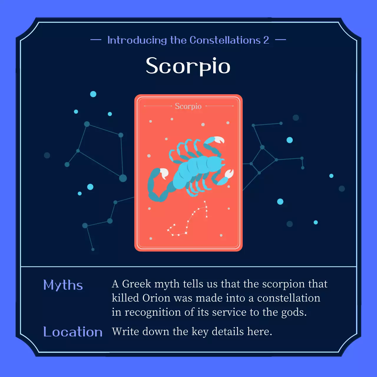 blue cute constellationsillustration summer constellation cardsNews