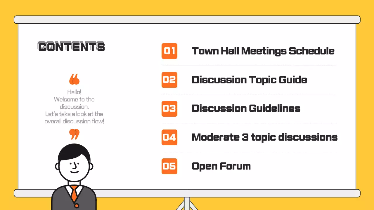 Yellow Modern Community Forum Presentation