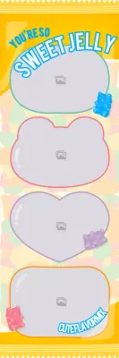 Banner de propaganda de doces fofos amarelos