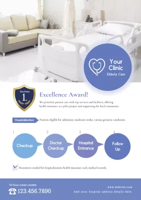 Blue Modern Healthcare Promotion Poster