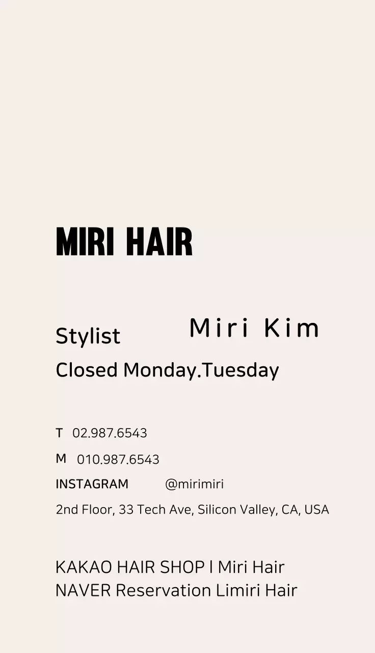 Navy Minimal Hair Promotion Business Card