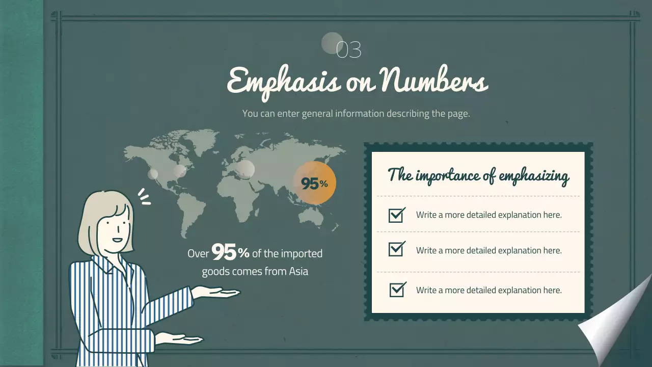 초록색 노트컨셉의 설득력 있는 프레젠테이션