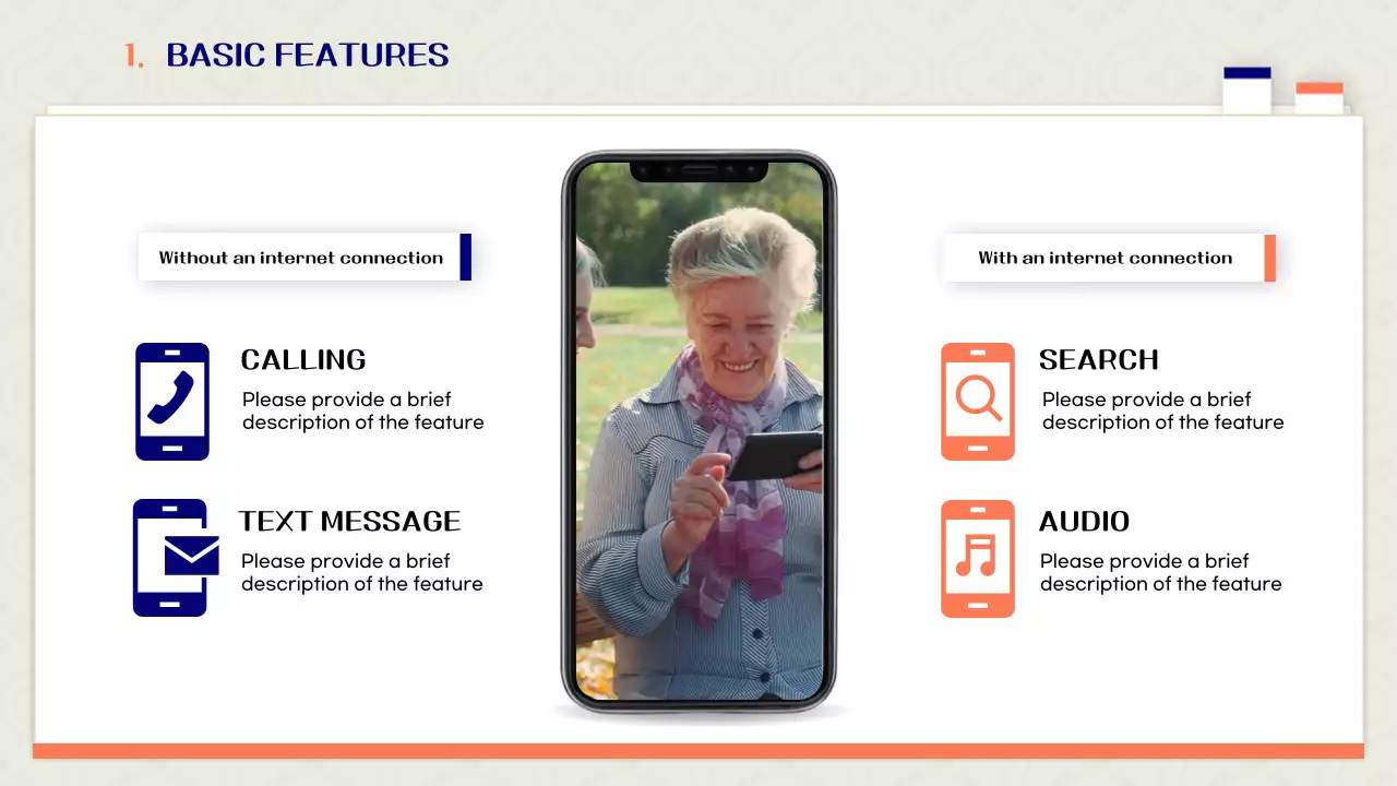 오렌지 심플 스마트폰 가이드 프레젠테이션
