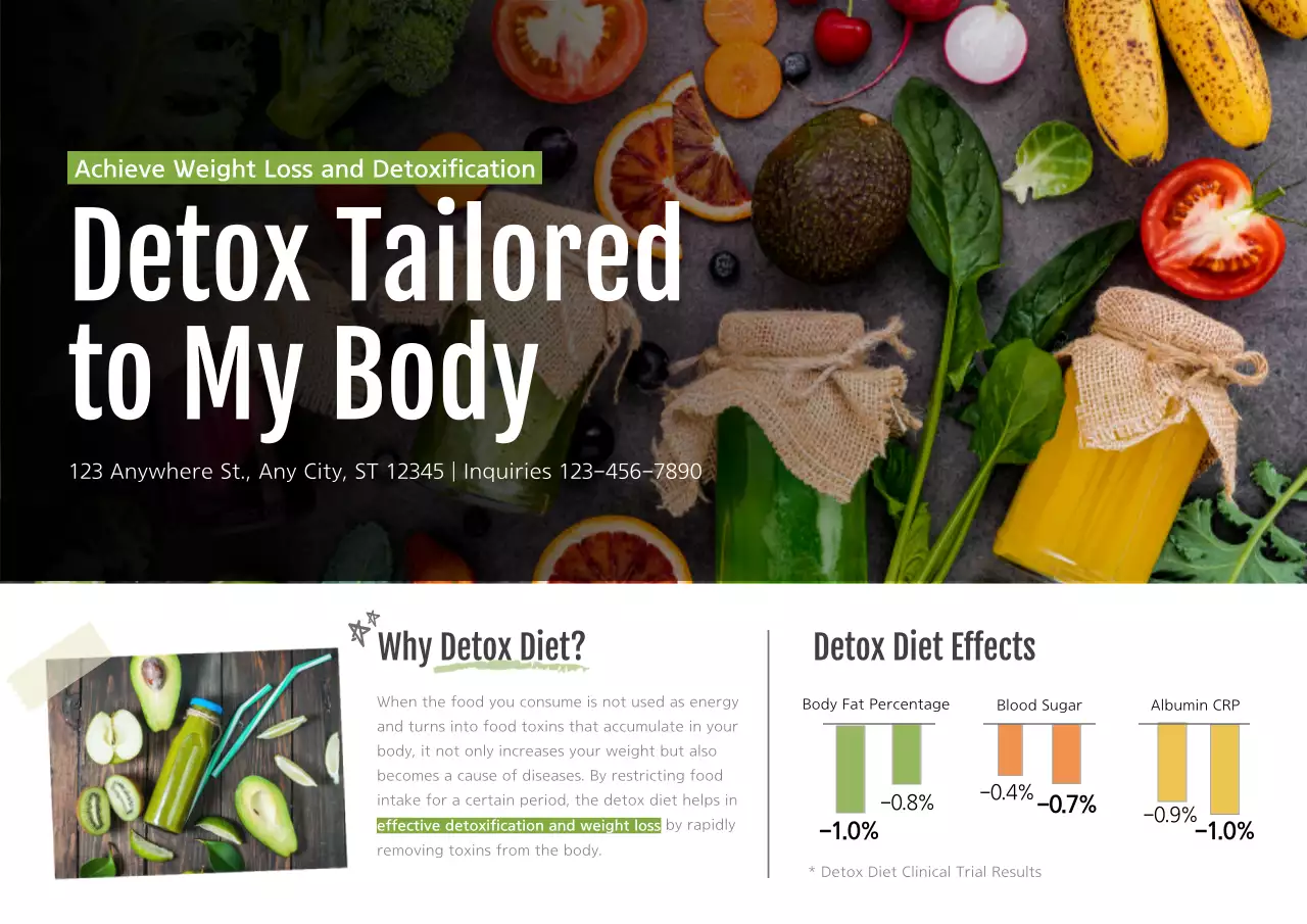 Green Modern Detox Promotion Poster