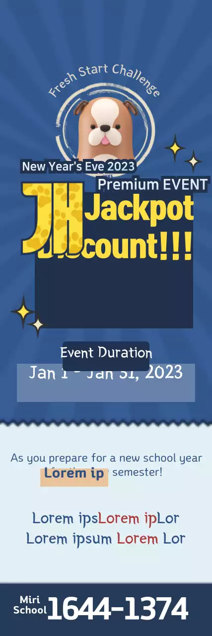 Banner de promoção de evento moderno azul