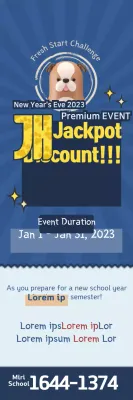 Banner de promoção de evento moderno azul