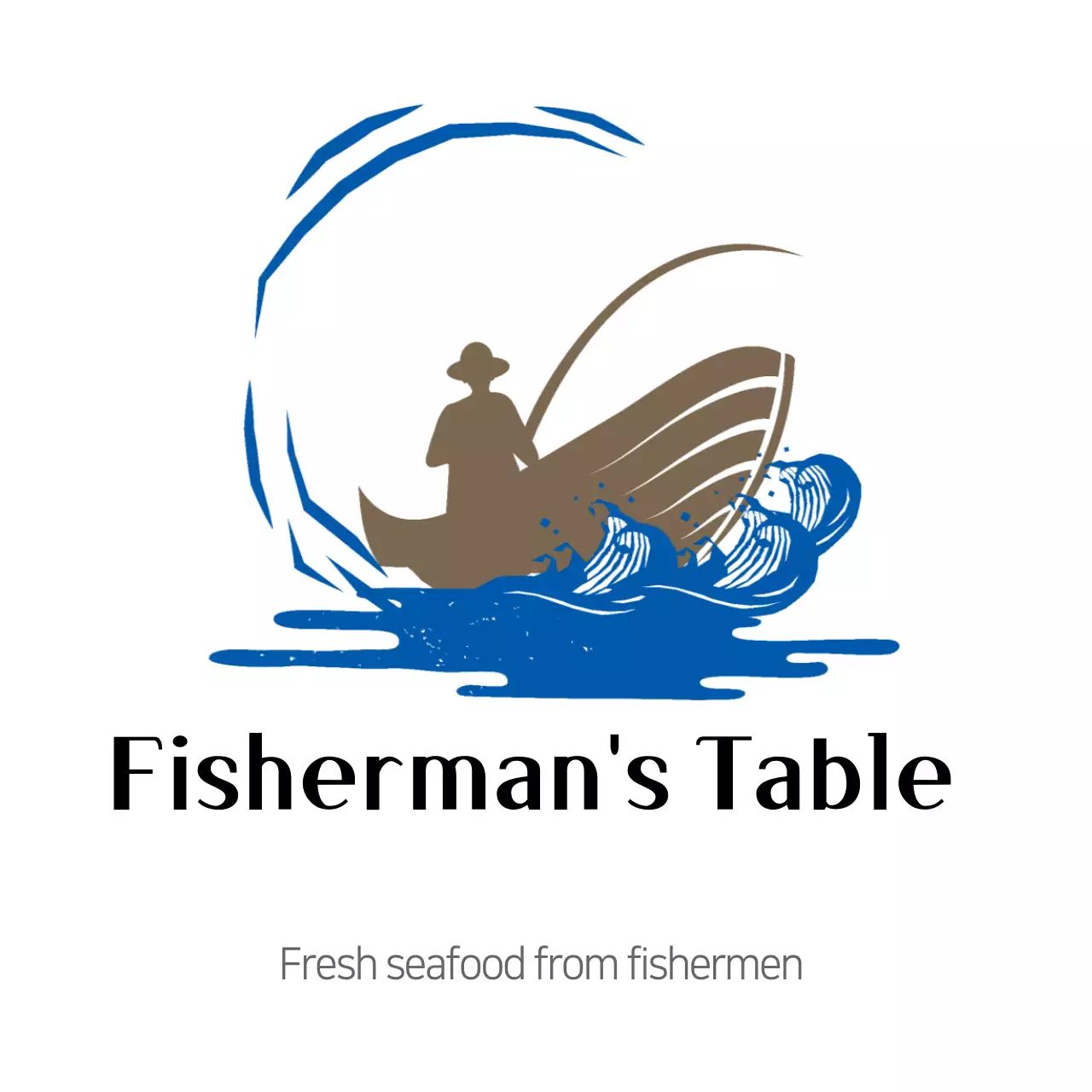 Meja nelayan makanan laut