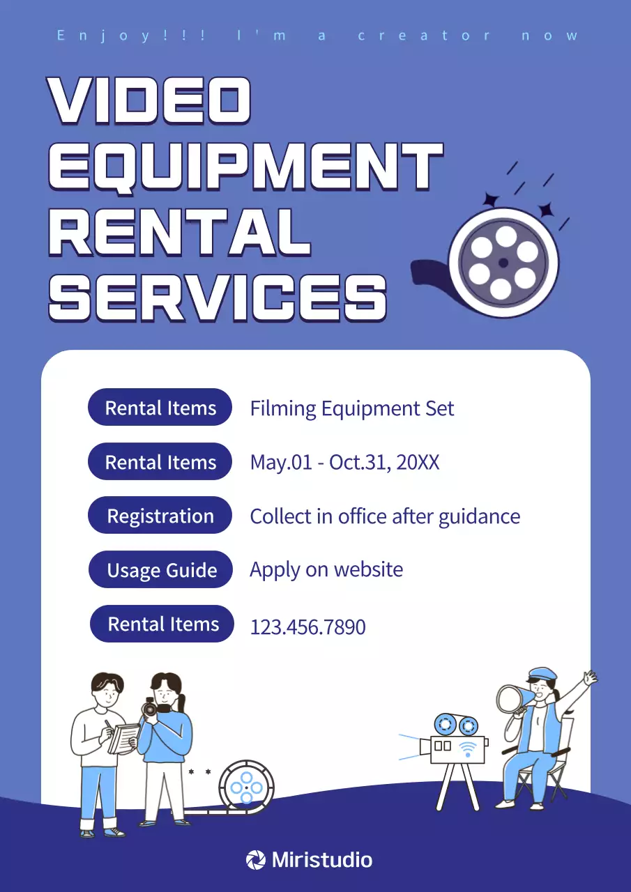 Blue Modern Video Promotion Poster