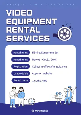 Blue Modern Video Promotion Poster