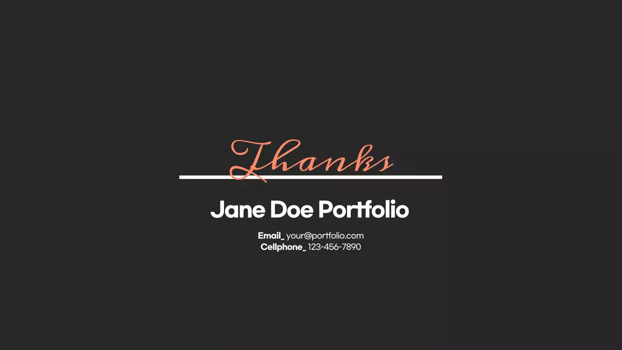 Black Minimal Design Portfolio Presentation