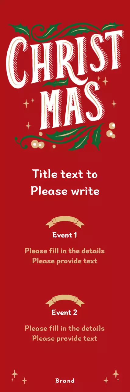 Banner de convite para evento de Natal tradicional vermelho