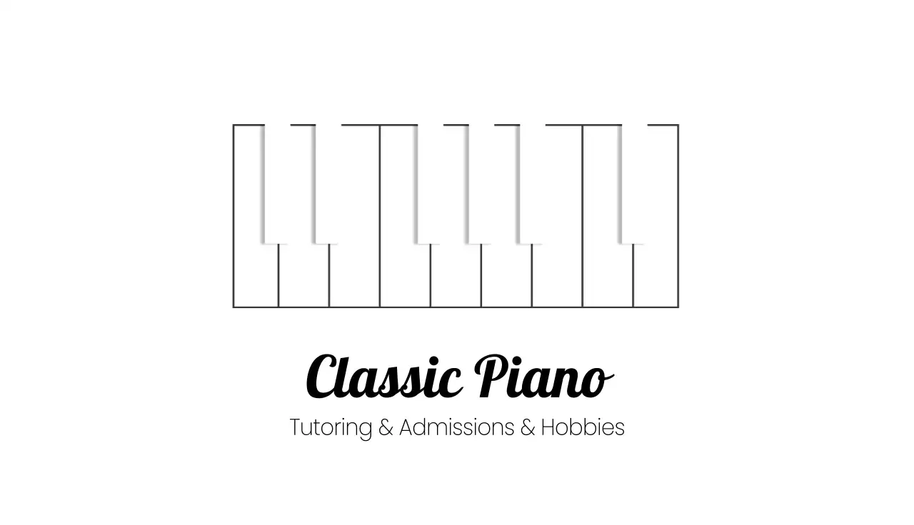 White Minimalist Piano Promotion Business Card