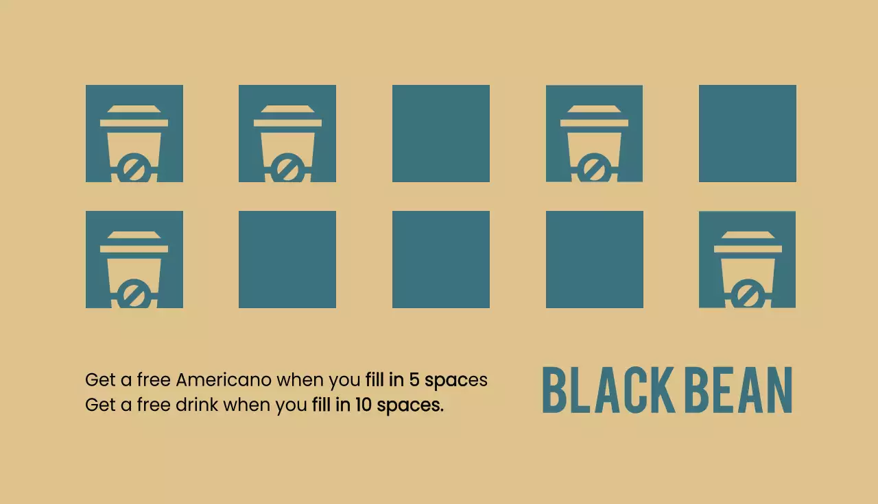 Beige Minimal Coffee Promotion Business Card