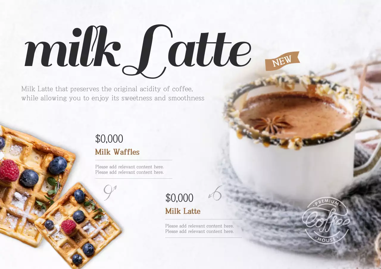 White Modern Coffee Promotion Poster