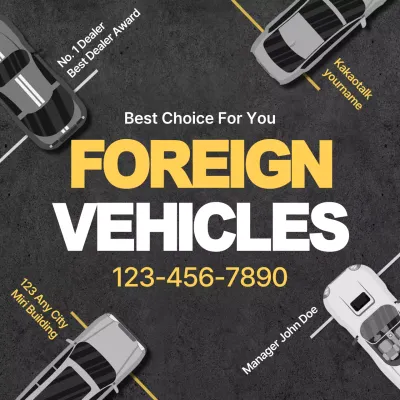 Grey Modern Vehicles Promotion Instagram Post