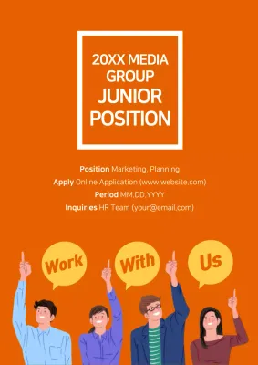 Orange Trendy Job Posting Poster