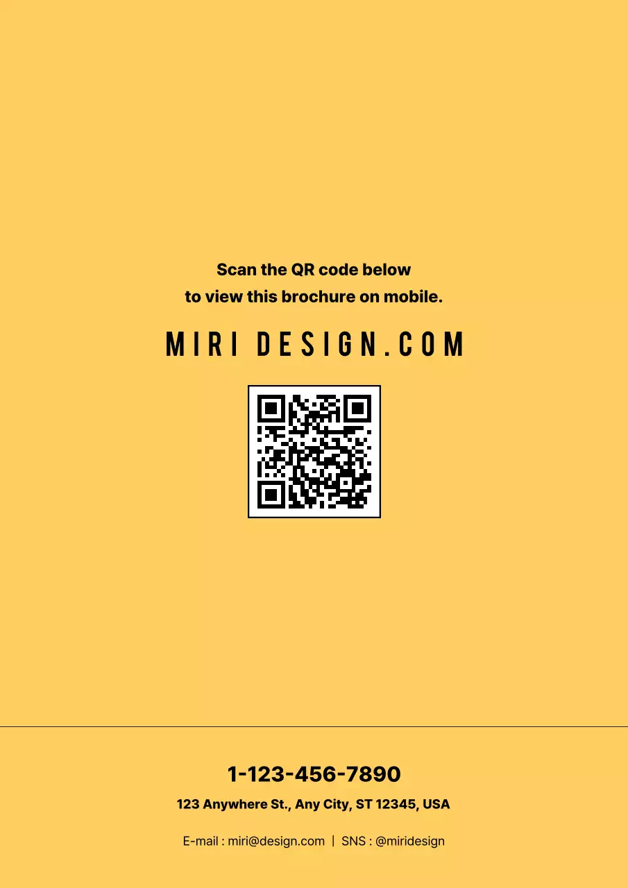 Yellow Modern Furniture Brochure