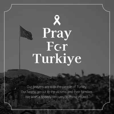 A black, gloomy earthquake tribute