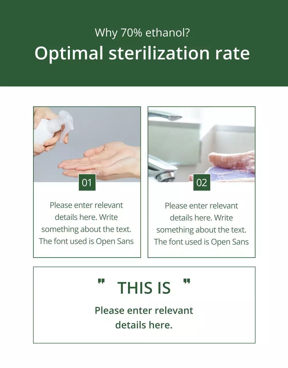 Sell green, natural concept sanitizer products