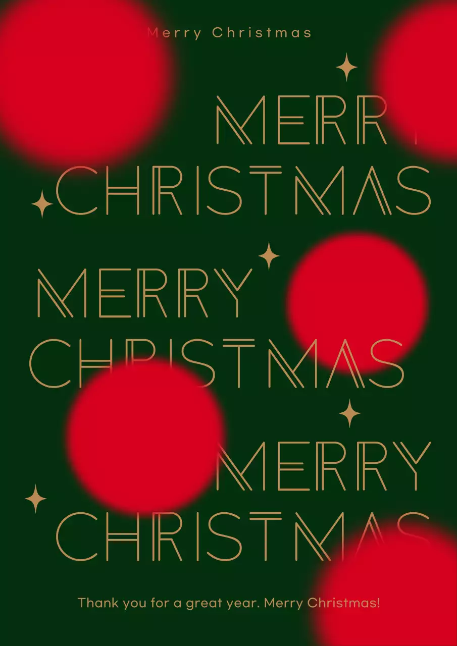 Green Elegant Christmas Card Poster